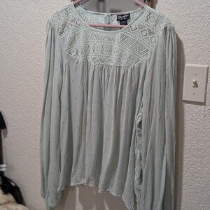 Wrangler Retro Long Puff Sleeve Blouse